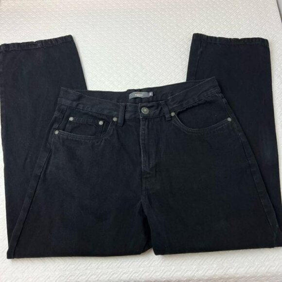 Mountain Ridge Black Straight Leg Sturdy 100% Cotton Dad Jeans Pants - Size 34 - Picture 12 of 13